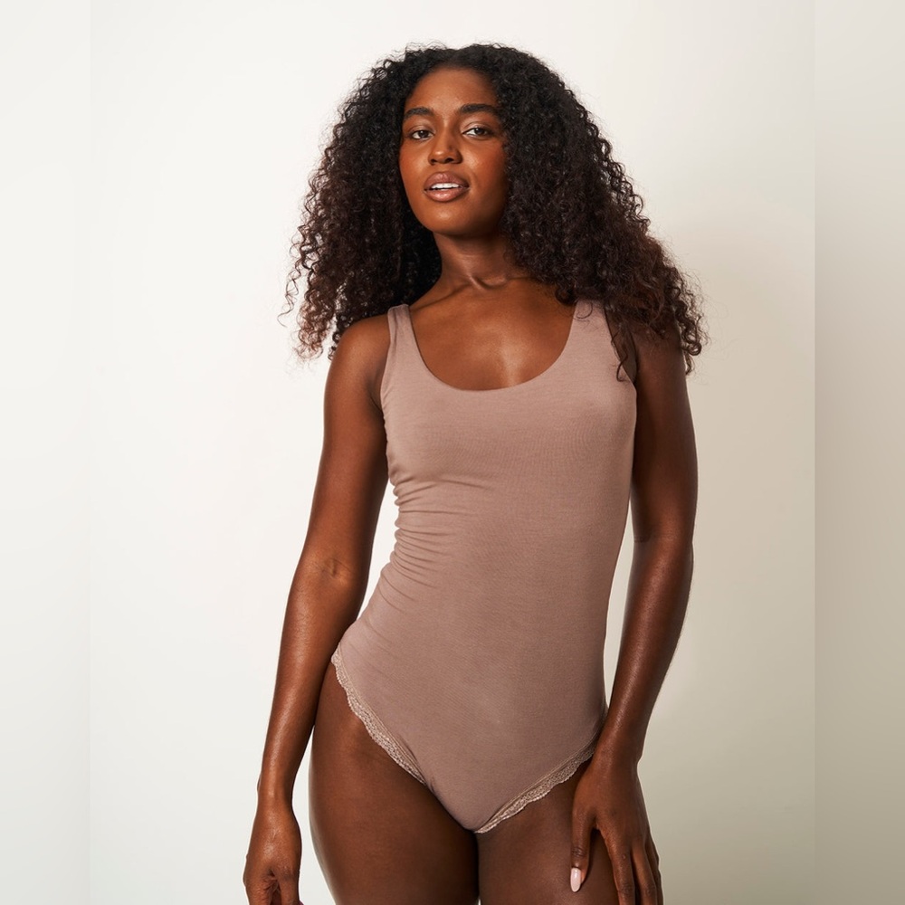 New Stripe & Stare for free people Scoop Back Bodysuit XS $75 - Picture 1 of 9